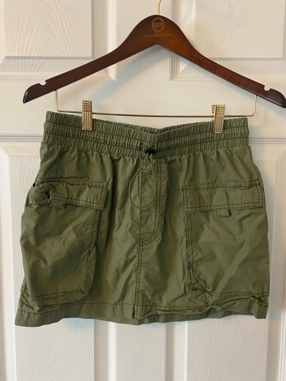 Cotton Mini Cargo Skirt
